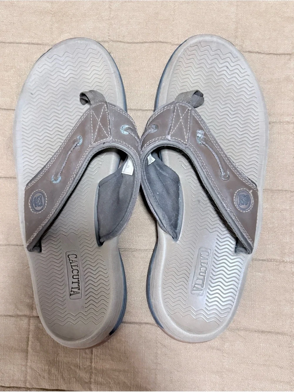 Mens Gray Flip Flop Sandals